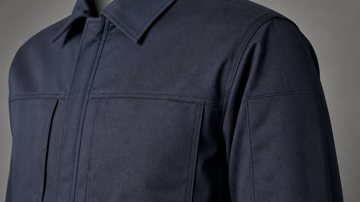 制服の名入れ位置を確認する接写
