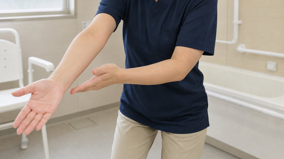 介護ユニフォームの明るい色と落ち着いた色の比較