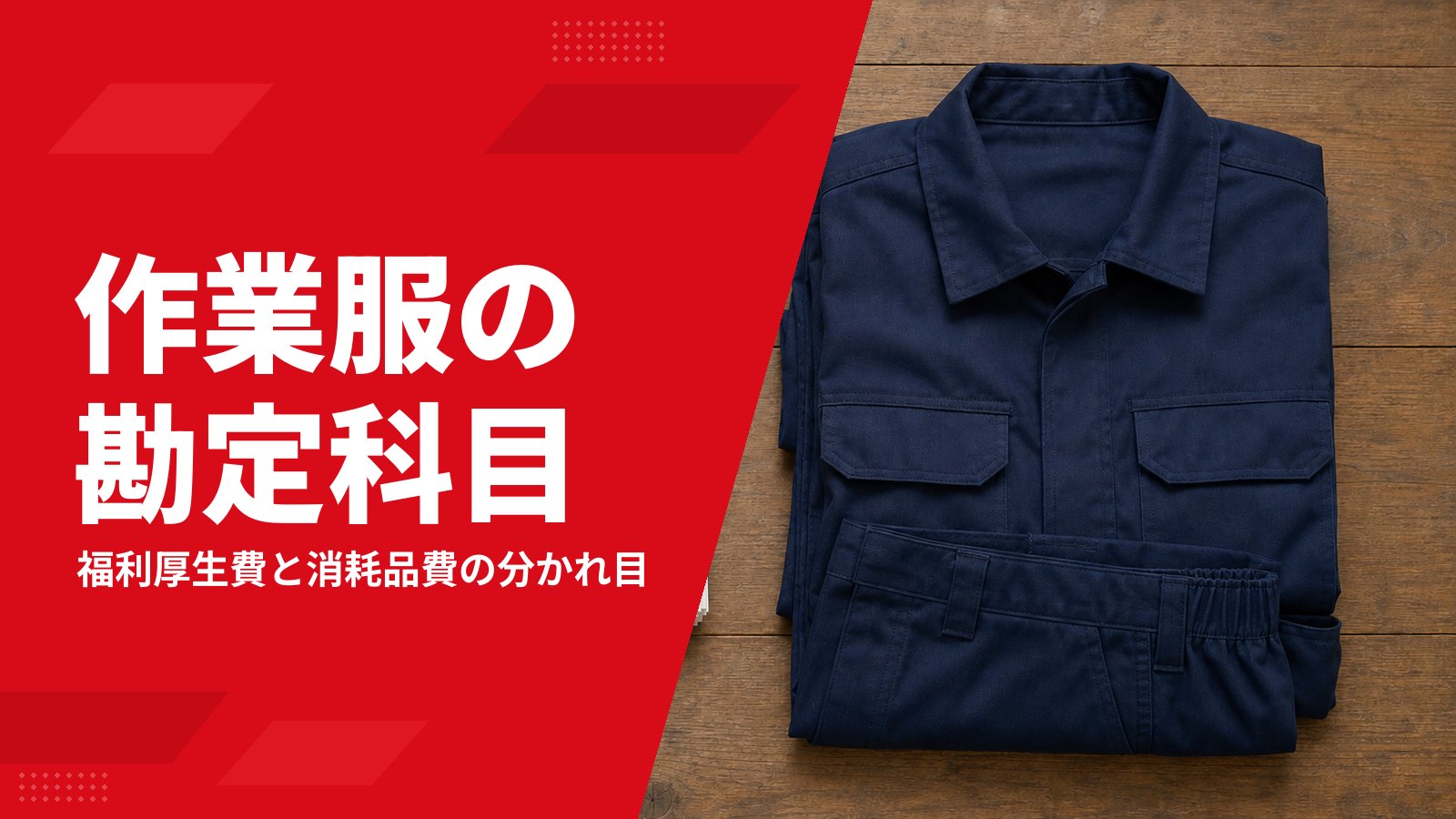 作業服の勘定科目|福利厚生費と消耗品費の分かれ目