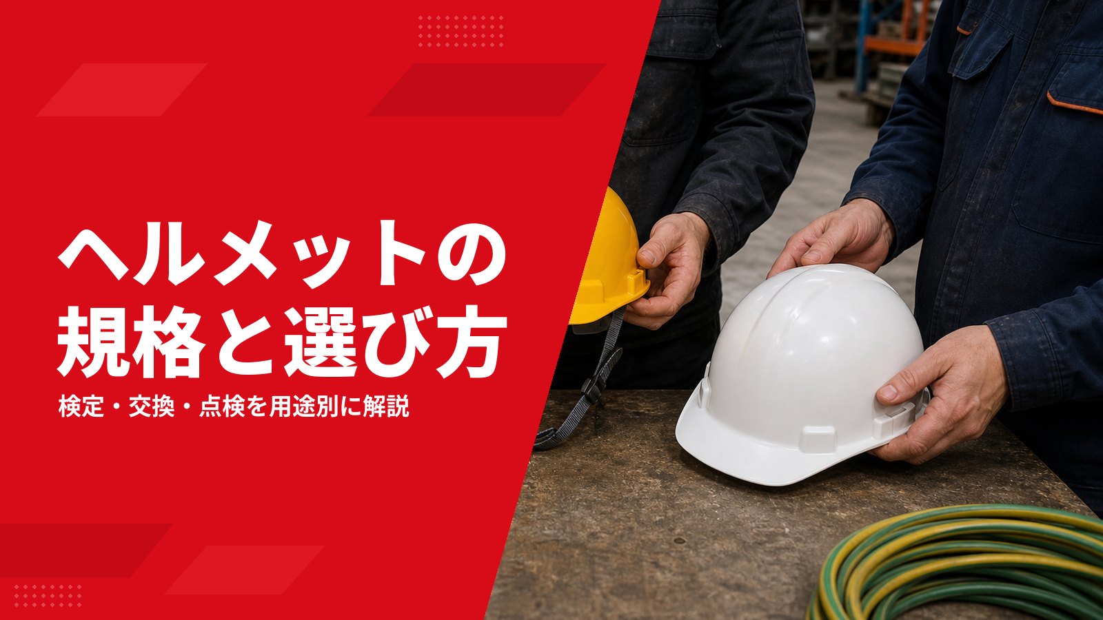 ヘルメットの規格を用途別に解説|検定ラベル・交換・点検まで