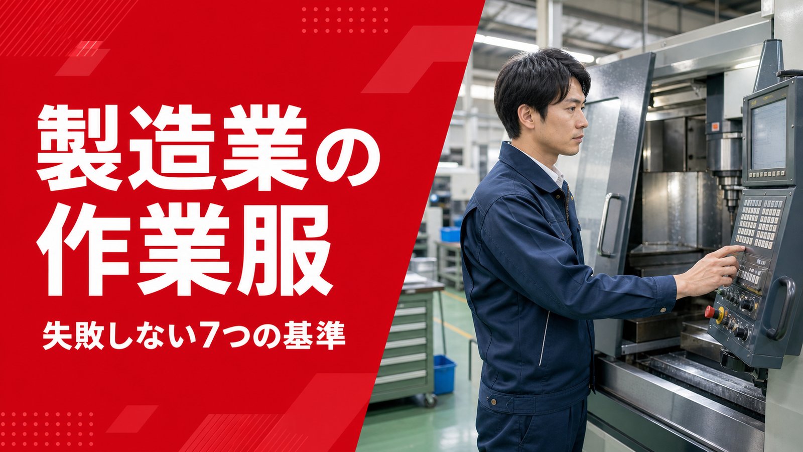 製造業の作業服の選び方|失敗しない7つの基準