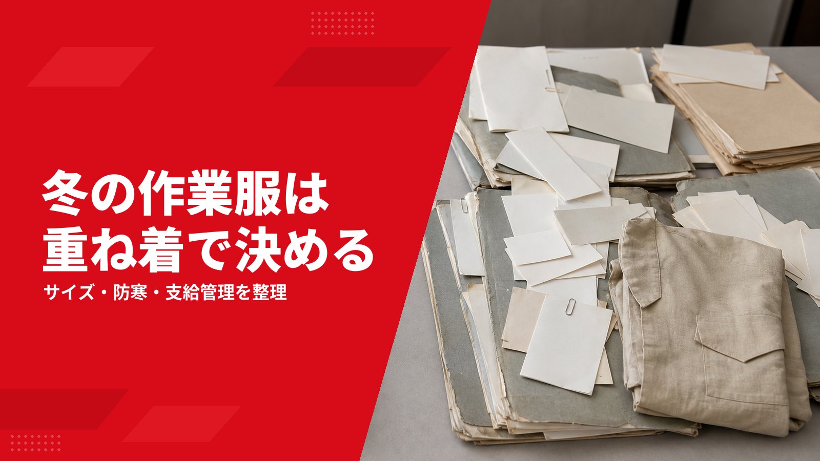 作業服の防寒は重ね着で決める|冬物のサイズ・支給・洗濯の実務